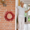 thumbnail image 5 of Artificial Berry Wreath Christmas Hanging Wreath Festival Scene Wreath for Front Door, 5 of 7