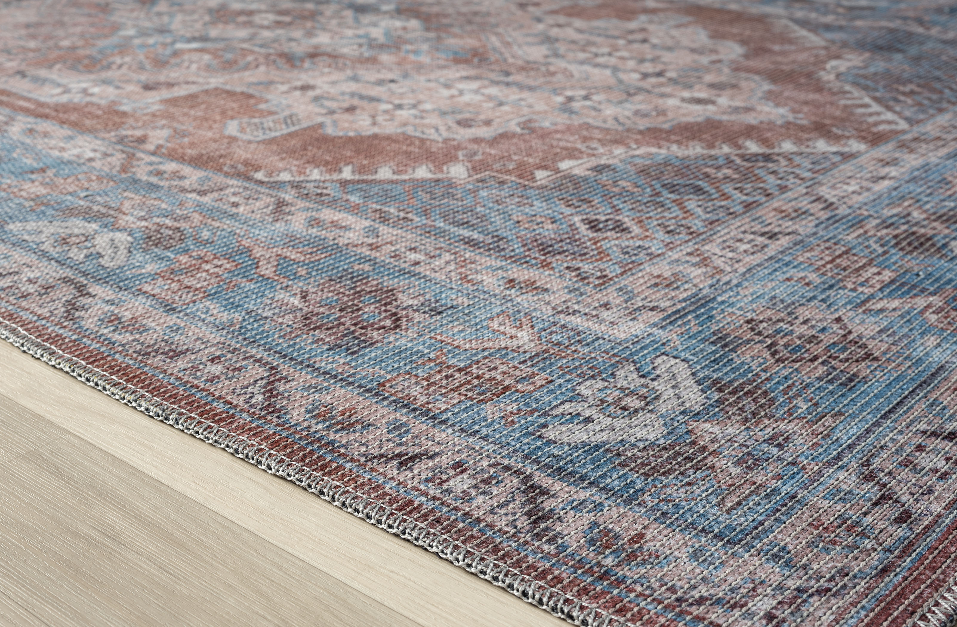 United Weavers Charm Peace Traditional Border Octagon Area Rug, Blue, 7'10" x 7'10"