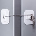 thumbnail image 1 of Fridge Lock,Refrigerator Locks,Freezer Lock with Key for Child Safety,Locks to Lock Fridge and Cabinets-2Pack, 1 of 7