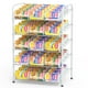 thumbnail image 1 of Organizador de Latas de Despensa de 5 Niveles, Estante de Latas de Gran Capacidad para Almacenamiento de Cocina y Gabinete, Blanco, 1 of 1