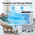 thumbnail image 2 of Uthfy Evaporative Air Cooler, Swamp Cooler with 5.3 Gallon Water Tank, 4 Ice Box, Remote, 12H Timer, 110°Oscillation, Portable Air Cooler Cooling Fan with 3 Speeds for Bedroom Home Office, 2 of 7