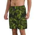 thumbnail image 2 of Goofa Tropical Palm Leaves Fern Leaf Printed Mens Swim Trunks Summer Quick Dry Short Beach Swimwear Bathing Suits-Small, 2 of 9