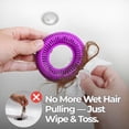 thumbnail image 6 of TubRing, The Ultimate Tub Drain Protector Hair Catcher/Strainer/Snare - Purple, 6 of 11
