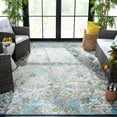 thumbnail image 3 of SAFAVIEH Barbados Corwin Floral Indoor/Outdoor Area Rug, Ivory/Light Blue, 8' x 10'5", 3 of 11