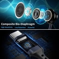 thumbnail image 3 of Auriculares con cable COOYA USB-C controlador de 13 mm, resistentes al sudor, con micrófono y cable de 1.5 m, 3 of 8