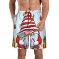 thumbnail image 2 of Uemuo Funny Christmas Gnome Pattern Men's Swim Trunks Hawaiian Beach Bathing Suit Swimsuits Beach Quick-Dry Shorts with Pockets-XX-Large, 2 of 9