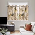 thumbnail image 4 of Vintage Bee Kitchen Curtains Window Panels, Vintage Brown Tree Branch Insulated Window Treatment Curtain, Grommet Curtains for Bedroom/Living Room/Bathroom, 2 Piece 42"Wx45"L, 4 of 8