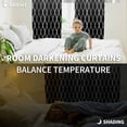 thumbnail image 3 of Fsddascl Black Ombre Stripe Blackout Curtains for Bedroom/Living Room, Thermal Insulated Kitchen Curtains, Modern Abstract Art Gradient Striped Grommet Darkening Window Treatment Drapes 52"x72"x2, 3 of 6