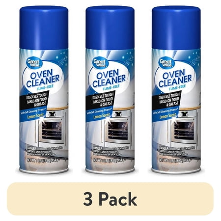 (3 pack) Great Value Fume Free Oven Cleaner Aerosol Spray, 16 oz, 1 Pack
