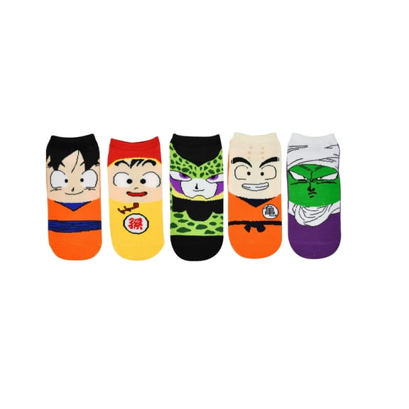 Dragon Ball Z Chibi Bean 5 Pair Pack Lowcut Socks