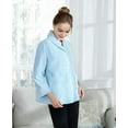 thumbnail image 2 of Loungees Women's Drop Needle Coral Fleece Shawl Collar Button Front Bed Jacket/ Short Robe, 2 of 6