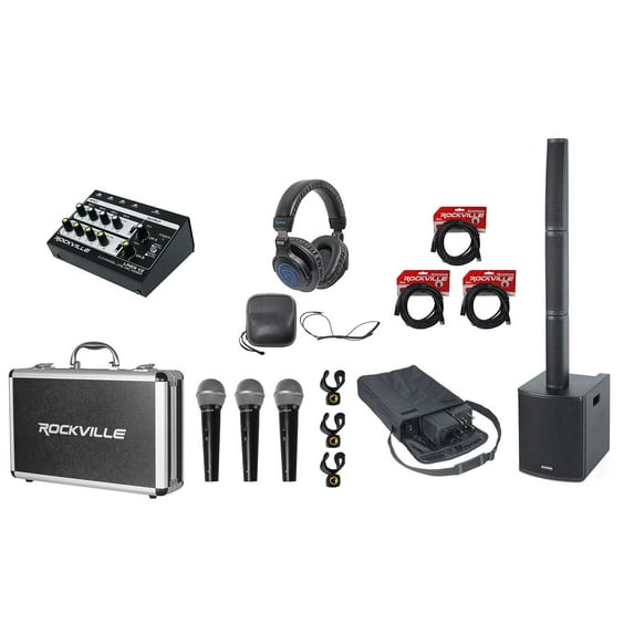 Samson RESOUND VX8.1 700w Column Array Speaker+12" Sub+Mixer+(3) Mics+Headphones