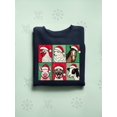 thumbnail image 3 of Farm Animals Xmas - Santa Hat Festive Men's Sweatshirt, 3 of 4