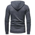 thumbnail image 6 of UTTOASFAY Mens Long Sleeve Tops Men Couple Warm Solid Zipper Stand Collar Long Sleeve Sport Outdoor Coat Outwears Gray L, 6 of 9