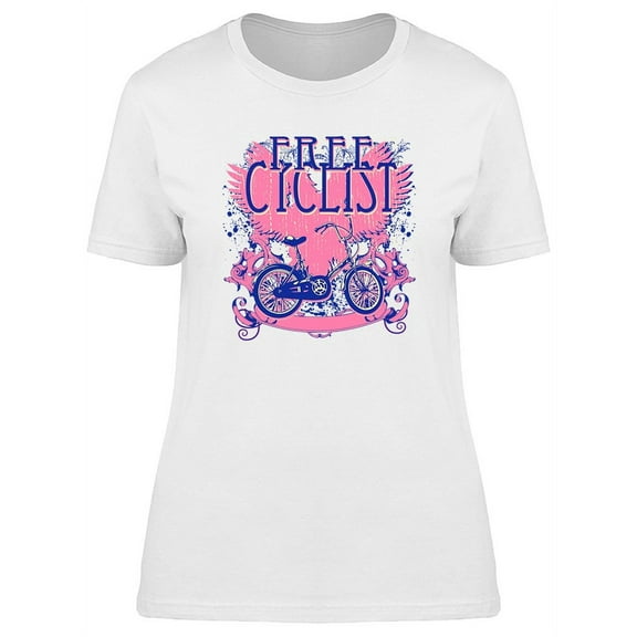 Free Cyclist Ride Bike T-Shirt Women -Image by Shutterstock, Female XX-Large