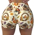 thumbnail image 2 of Easygdp Autumn Vintage Yoga Shorts with Pockets for Women,Women's Biker Shorts Workout Gym Running Volleyball,Tummy Control-X-Large, 2 of 8