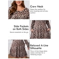 thumbnail image 6 of SHOWMALL Women's Plus Size Long Sleeve Swing Dress with Pockets, 6 of 10