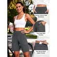 thumbnail image 4 of NELEUS Womens Plus Size Workout Shorts Wide Leg Athletic Yoga Shorts High Waisted Short with Pockets,Gray,US Size 2XL, 4 of 11