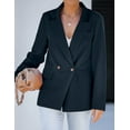 thumbnail image 4 of luvamia Womens Open Front Blazers Casual Long Sleeve Lapel Collar Button Down Work Office Jackets Blazer with Pocket Size S Fit Size 4 Size 6, 4 of 9