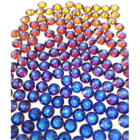 Crystal Rhinestones Apparel - 144 Swarovski 2058 20ss 4.8mm flatback rhinestones ss20 CRYSTAL MERIDIAN BLUE F