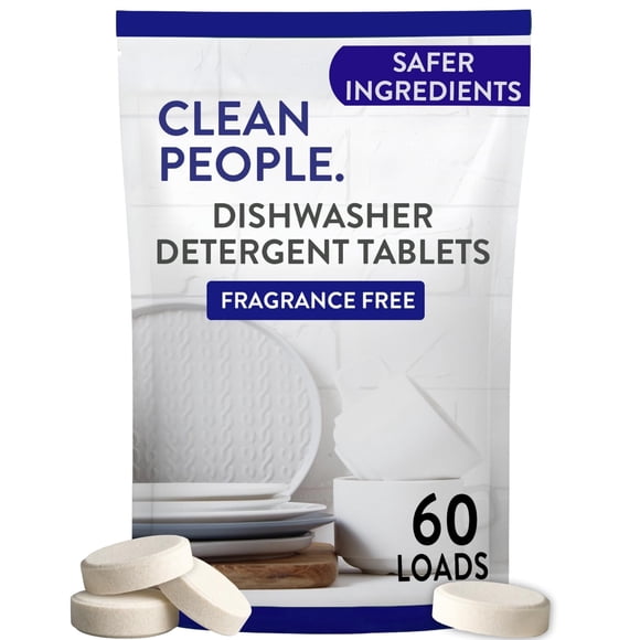 Tabletas para lavavajillas THE CLEAN PEOPLE 60 unidades sin fragancia