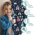 thumbnail image 3 of Blackout Kids Curtains,Dark Blue Princess Castle Pattern Childrens Insulated Curtains Set Of 2,Bedroom Essentials,Toddler Room Decor 42"x54", 3 of 5