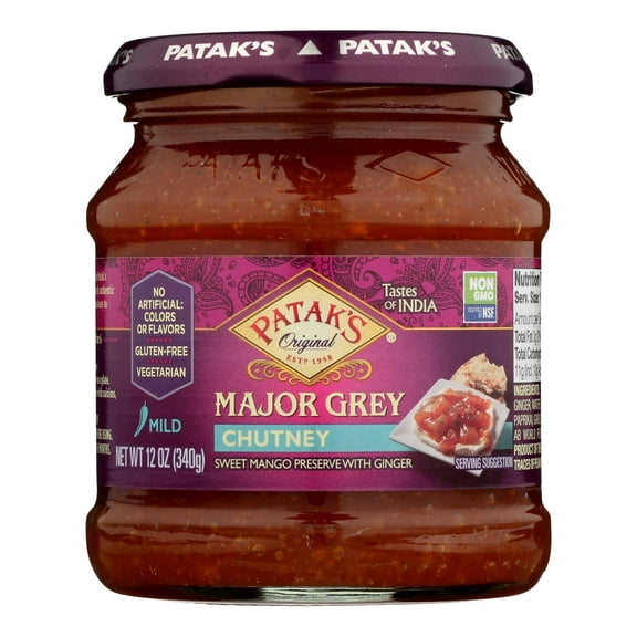 Patak's Chutney Major Grey 12 oz (Pack of 6)
