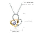 thumbnail image 2 of Emma Manor EM 14k White Gold-Plated Love Heart Women Pendant Necklace, 2 of 5