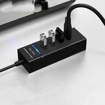 MOKKHNB 1Pcs USB Hub Desktop 4 Port Adapter with Over Current Protection for Multiple Devices