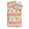 thumbnail image 1 of Llama Cactus Patrón Fondo Ropa de Cama Set, 1 of 5