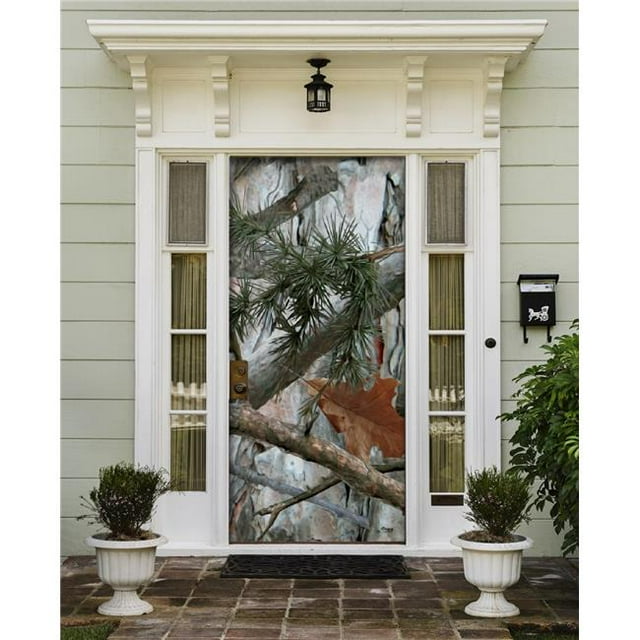 My Door Decor 285906NATR-003 36 x 80 in. Camo 1 Nature Front Door Mural Sign Banner Decor, Multi Color