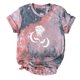 thumbnail image 4 of Camiseta con estampado de sol y luna para mujer, camiseta de manga corta con cuello redondo, camiseta informal divertida y bonita para chica adolescente OAVQHLG3B Store  lin121212, 4 of 5