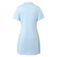 thumbnail image 4 of XIAOCHA Women's Solid Dress Fitted Polo Collar Short Sleeve Half Zip Asymmetrical Hem Skort Dress Breathable Sporty Golf Dresses, 4 of 9