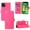 Rose, variant on iPhone 14 Case, TECH CIRCLE PU Leather Wallet Flip Card Slots Cover Money Pocket Magnetic Closure Stand Kickstand Folio Phone Protective Case For iPhone 14 6.1 inch, Rose