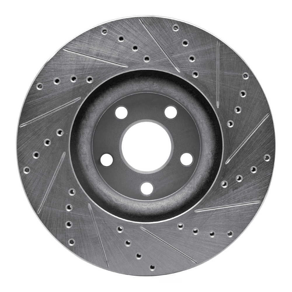 Dynamic Friction Company 631-54264L DFC Brake Rotor - Drilled And Slotted - Silver