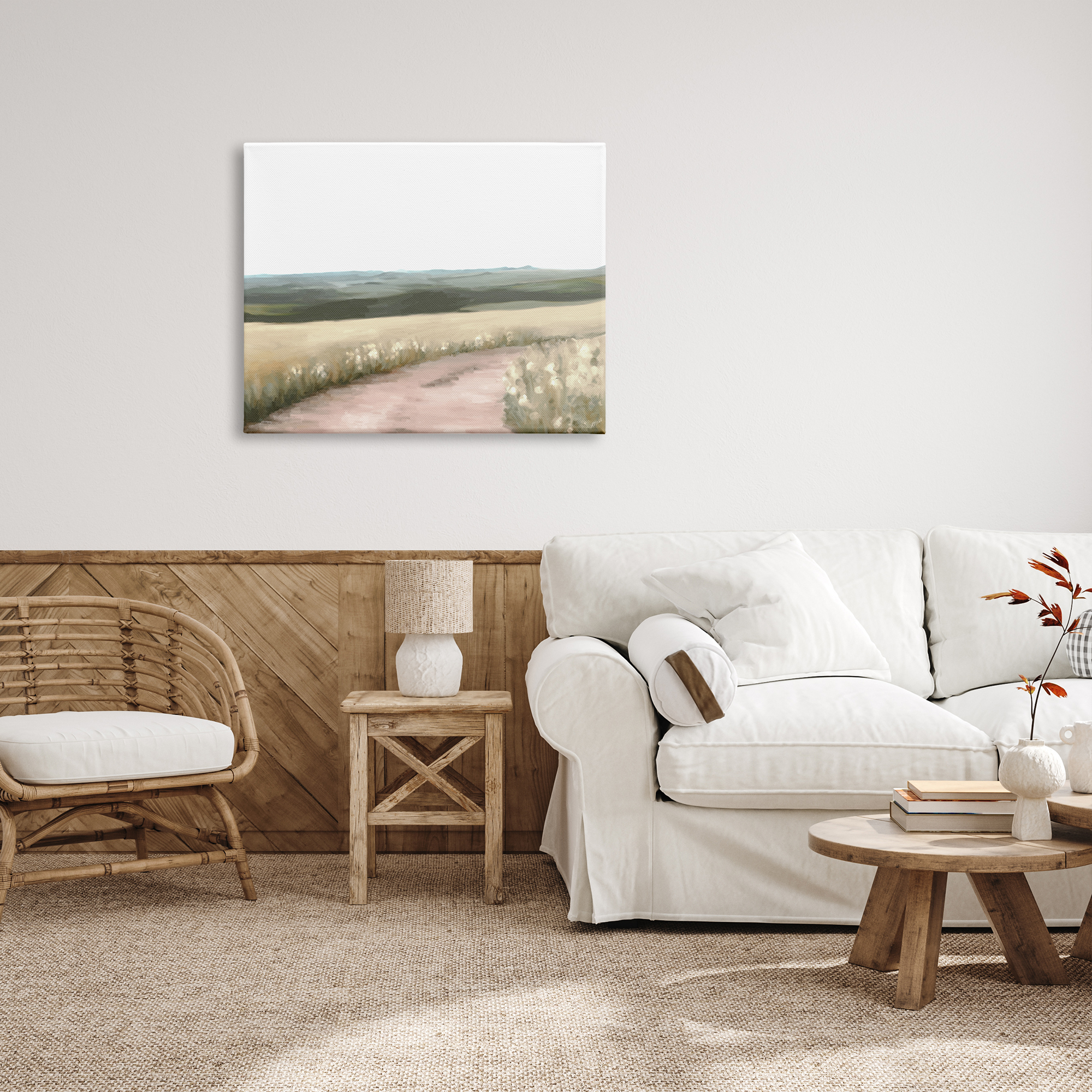 Stupell Industries Country Trail Scenery Nature Painting Gallery Wrapped Canvas Print Wall Art, 40 x 30