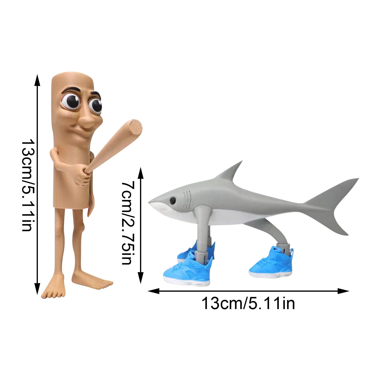 Tralalero Tralala Figurine Déco Bureau - Requin Avec Baskets - Meme