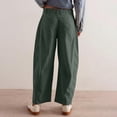thumbnail image 4 of JAJAHO Women's Corduroy Pants Mid Rise Elastic Waist Tapered Pants Casual Baggy Solid Color Trousers With Pockets Soft Trousers, 4 of 6