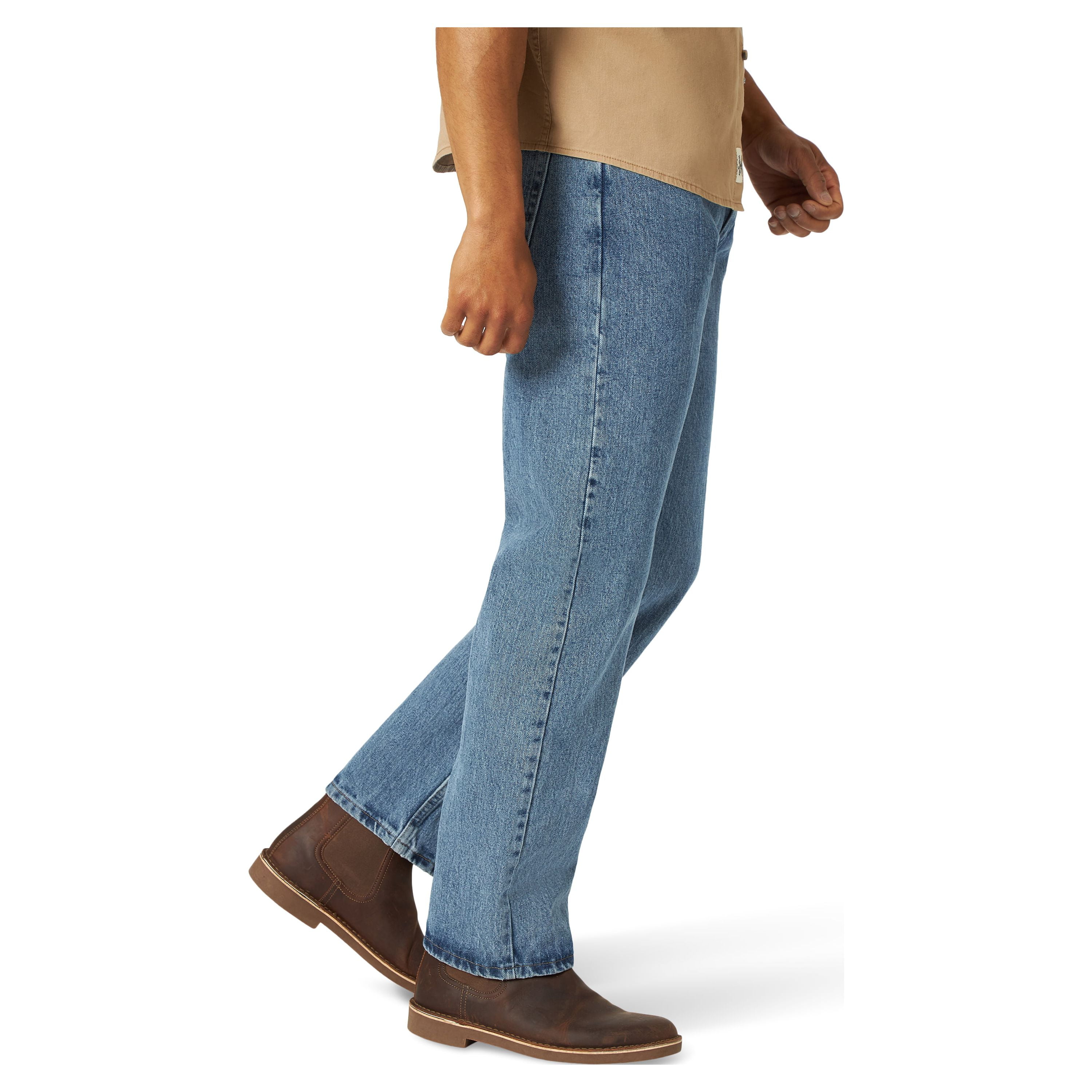 Wrangler Men's and Big Men's Regular Fit Cotton Jeans