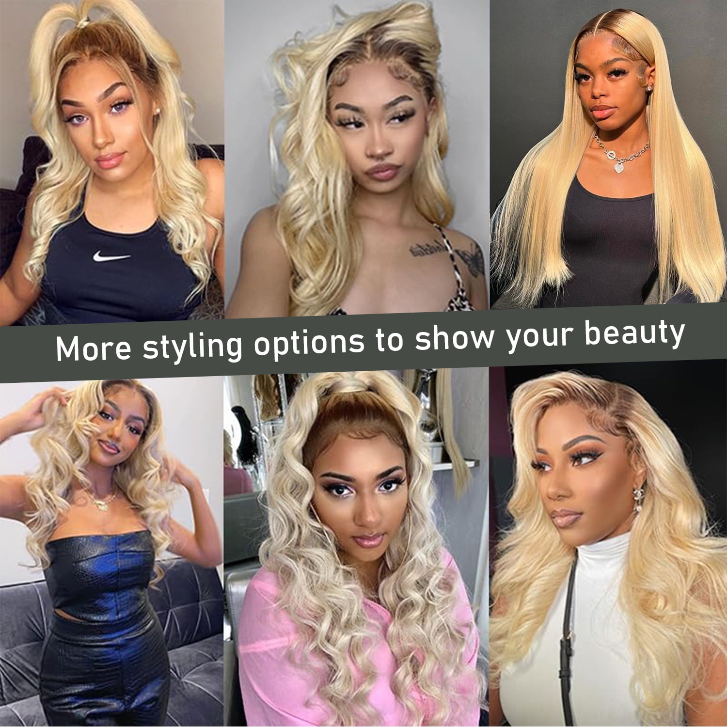 Blonde Wig Human Hair 4/613 Lace Front Human Hair Wigs For Women Ombre Brown Blonde Pre-plucked 180% Density Body Wave Human Hair Wig 13x4 HD Transparent Frontal Wig Virgin Hair 22 Inches