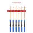 thumbnail image 4 of Wosthever Soporte de goma para caña de pescar, 6 clips, soporte vertical para postes montado en la pared, velero al aire libre, canoa, taller, Pescar, 4 of 6