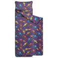 thumbnail image 2 of Monster Cartoon Truck Black Pattern Teens Toddler Nap Mat with Pillow, Sleeping Mat Bag for Preschool Daycare 60"x20", 2 of 6