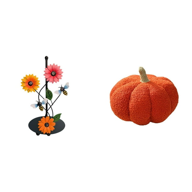 Dispensador De Toallas De Papel Con Forma De Calabaza, Antideslizante, Vertical, Con Soporte Para Pañuelos. Cojín Decorativo De Felpa Para Sofá, Ideal Para El Hogar, La Cama, El Dormitorio O