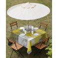 thumbnail image 3 of Yellow Grey Outdoor Tablecloth with Umbrella Hole, Abstract Art Oil Painting Modern Geometric Spillproof Waterproof Outdoor Table Cover, Patio Tablecloths for Party/Garden/Picnic, Square 60"x60", 3 of 9