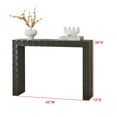 thumbnail image 5 of Kings Brand Furniture - Turlock Wooden Console Table, Narrow Sofa Table for Hallway, Front Hall, Entryway, Living Room (Caviar), 5 of 5