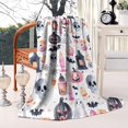 thumbnail image 2 of Pastel Halloween Pattern Blanket,Comfortable Soft Flannel Throw Blanket,All Season,Warm Lightweight Blankets for Sofa Bed Couch Living Room Chair,60"x80", 2 of 4