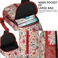 thumbnail image 4 of Floral Crossbody Sling Backpack for Womens Causal Sling Bag with Adjustable Shoulder Straps for Travel Hiking Chest Bag Daypack Anti-theft Purse, 4 of 6