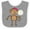 Heather and White, variant on Inktastic Cute Volleyball Girl Monkey Girls Baby Bib