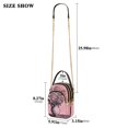 thumbnail image 3 of IAUYY Small Crossbody Bags for Women 15*21*8cm Leather Purses for Women Removable Strap with 3 Zipper Pocket Applicable to Birthday Gifts for Women,Beautiful Vase, 3 of 7