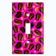 thumbnail image 2 of Metal Light Switch Wall Plate Outlet Cover (Coffee Mocha Espresso Bean Chocolate Caramel Heart Drip Love Hot Pink - Single Toggle), 2 of 2